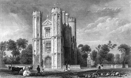Leighs Priory, Essex, gravé par E. Young, 1832