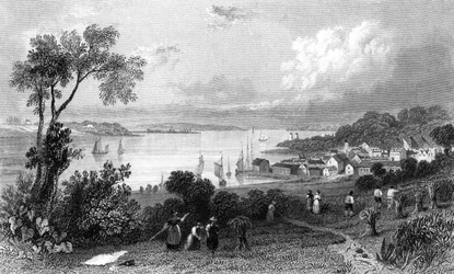 Manningtree, Essex, gravé par Charles Mottram, 1832