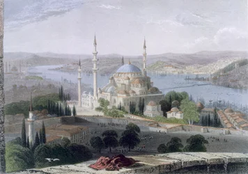 Mosquée et Tombeau de Soliman, vers 1850
