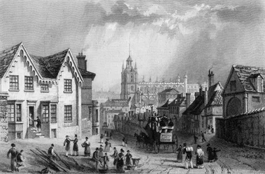 Saffron Walden, Essex, gravé par Charles Mottram, 1832