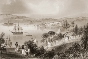 La baie de Cork (maintenant Cobh), comté de Cork, Irlande, de 