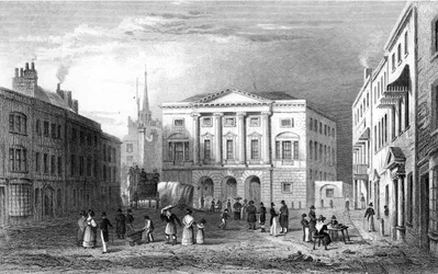 Le Shire Hall, Chelmsford, Essex, gravé par Samuel Lacey, 1832