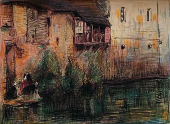 Scène de canal, Quimperlé, c1907