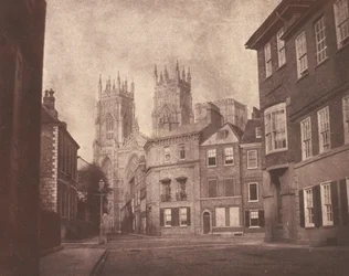 Une scène à York : La cathédrale de York vue de Lop Lane, 1845 (photo)