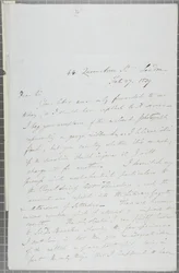 Lettre signée de William Henry Fox Talbot à James David Forbes, 1839