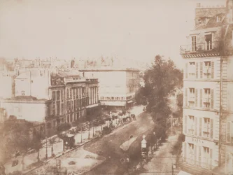 Vue des boulevards à Paris