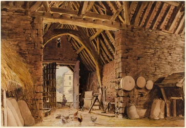 Un intérieur de grange