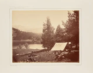 Campement sur le Mystic Lake