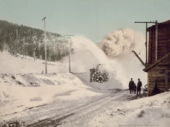 Chasse-neige du Colorado sur le Colorado Midland Railroad au col de Hagerman
