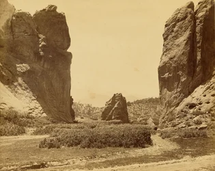 Entrée du Jardin des Dieux et Pikes Peak