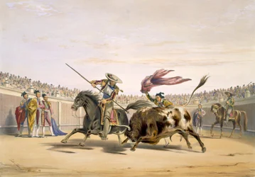 Le taureau suivant la charge, 1865
