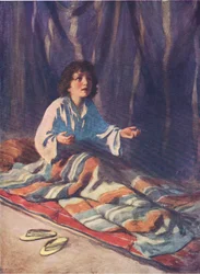Le jeune Samuel, de The Bible Picture Book publié par Thomas Nelson, c.1950