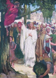 Zachée, de The Bible Picture Book publié par Thomas Nelson, c.1950
