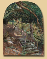 Marches dans un jardin