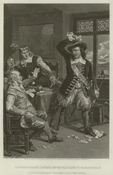 Le gouverneur Stuyvesant détruisant la convocation à rendre New York, 1664