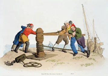 Pêcheurs à un cabestan, de 