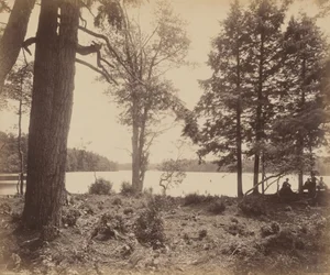 Lac Ganoga, vers 1895 (photo)