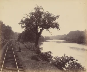 Le Lehigh, à Turkey Run, v. 1895 (photo)