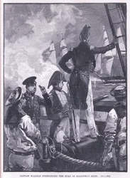 Le capitaine Walpole interceptant les navires du duc de Saldanha