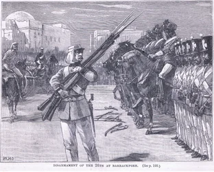 Désarmement du 26e à Barrackpore 1857 AD