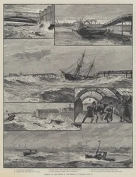 Effets de la tempête sur la Mersey le mardi 1er novembre