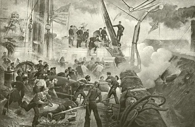 Farragut à Mobile Bay (gravure)