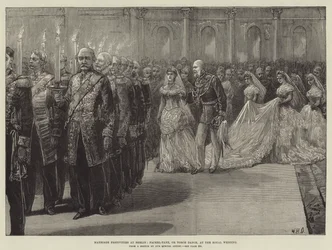 Festivités de mariage à Berlin, Fackel-Tanz, ou danse aux flambeaux, au mariage royal