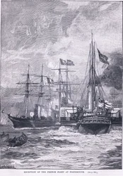 Réception de la Flotte Française à Portsmouth en 1865