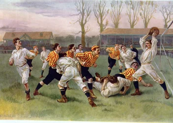 Le match de football, 1890