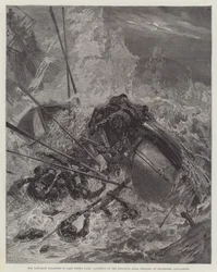 Les désastres du canot de sauvetage lors de la tempête de la semaine dernière, chavirement du canot de sauvetage Eliza Fernley, de Southport, Lancashire