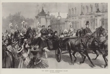 La Reine quittant le Palais de Buckingham