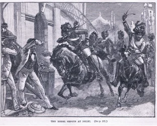 Les rebelles cipayes à Delhi, 1857 après J.-C.