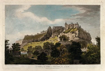 Vue du fort de Gwalior, depuis le nord-ouest.