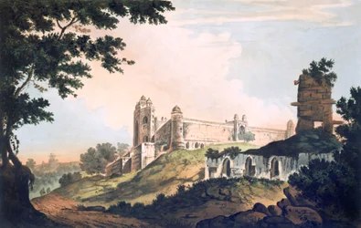 Vue de la mosquée à Futtipoor Sicri, pub. 1785-88