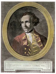 Portrait du capitaine James Cook (1728-79), frontispice de 