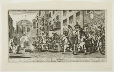 Brûler les croupes à Temple Bar, planche onze de Hudibras