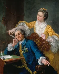 David Garrick (1717-79) avec son épouse Eva-Maria Veigel, «La Violette» ou «Violetti» (1725 - 1822)