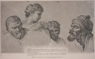 Quatre têtes des Cartons de Raphaël à Hampton Court, vers 1729
