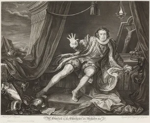 Garrick dans le rôle de Richard III