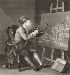 Hogarth peignant la Muse comique