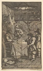 Hudibras visitant Sidrophel Dix-sept petites illustrations pour Hudibras de Samuel Butler