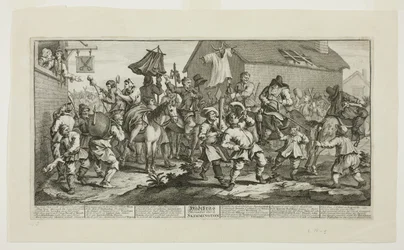 Hudibras et le Skimmington, planche sept de Hudibras