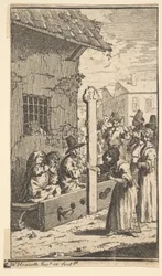 Hudibras en tribulation Dix-sept petites illustrations pour Hudibras de Samuel Butler