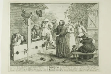 Hudibras en tribulation, planche six de Hudibras