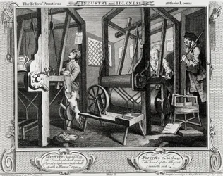 Industry and Idleness, Les compagnons apprentis à leurs métiers, planche 1
