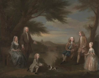 John et Elizabeth Jeffreys et leurs enfants