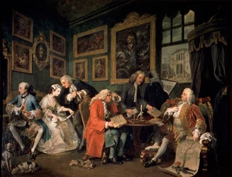 Mariage à la mode : 1, Le contrat de mariage, 1743