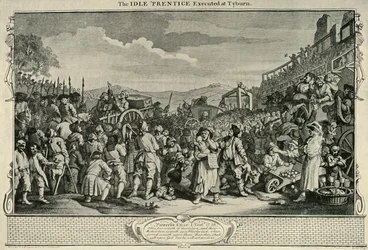 Sur la route de Tyburn, 1747, 1925