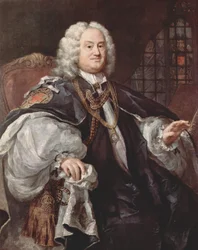 Portrait de Benjamin Hoadly (1676-1761), ecclésiastique anglais, successivement évêque de Bangor, Hereford, Salisbury et Winchester.