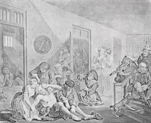 Scène dans un asile, de A Rake